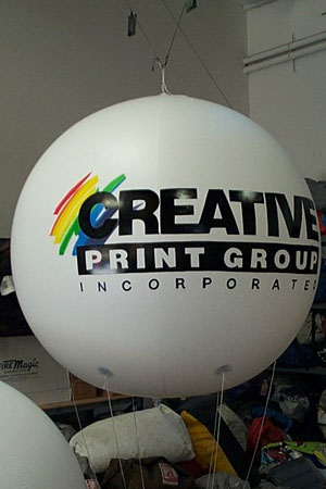 7' helium sphere Creative Print Group